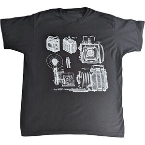 Ann Arbor T-Shirt Co. Camera Patent Short Sleeve Tee Black L